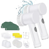 Electric Spin Scrubber, Bathroom Shower Scrubber, Rechargeable Cleaning Brush with 4 Brush Heads for Wall, Floor, Tile (2)