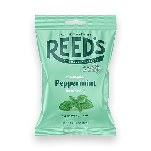 Reed’s Individually Wrapped Peppermint Candy | Traditional Peppermint Hard Candy | Reed’s Candy Hard Peppermint Minty Fresh and Surprisingly Sweet