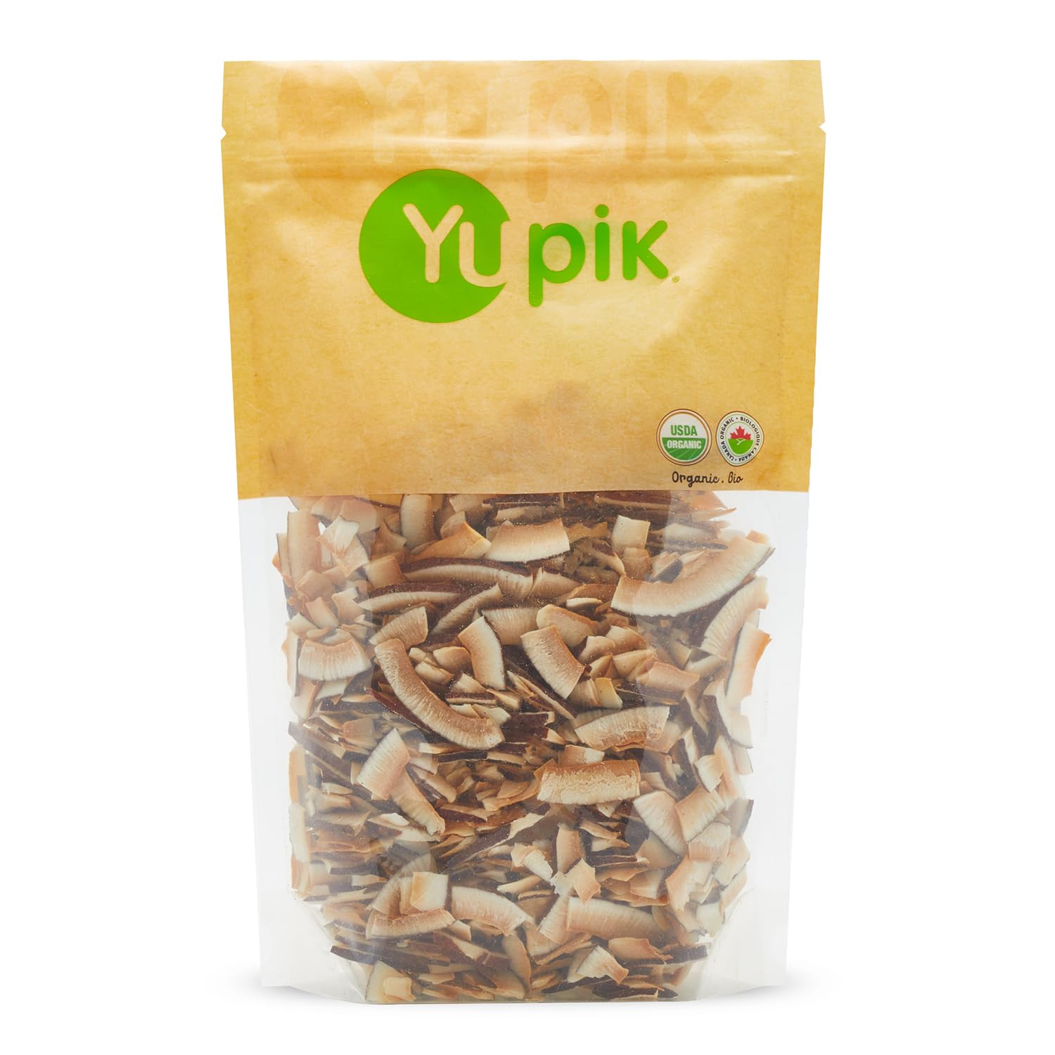Yupik Organic Toasted Coconut Smiles, 2.2 lb (35.2 oz), Non-GMO, Vegan, Gluten-Free, Kosher, Crunchy Unsweetened Coconut, Thick Shavings, No Added