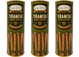 Dolcetto Premium Cream Filled Rolled Wafers Gourmet Tiramisu Cookies - Pack of 3 (3 Ounces)