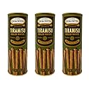Dolcetto Premium Cream Filled Rolled Wafers Gourmet Tiramisu Cookies - Pack of 3 (3 Ounces)