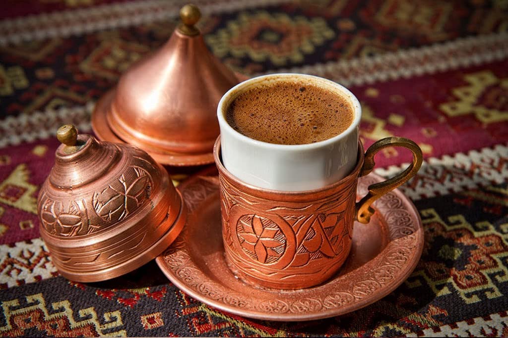 Saray Dibek Turkish Dibek Coffee, 7 Oz (200 Gr), Eight Flavors Together, Fresh Roasted, Non-GMO, Halal, GMO Free, Vegan, 1 Serving per 7 Fl Oz