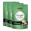 Bali's Best Ginger Chews, Spicy Original Flavor, 5.08 Oz (Pack of 3), Individually Wrapped Soft Candy, Made with 100% Real Ginger, Digestive Health