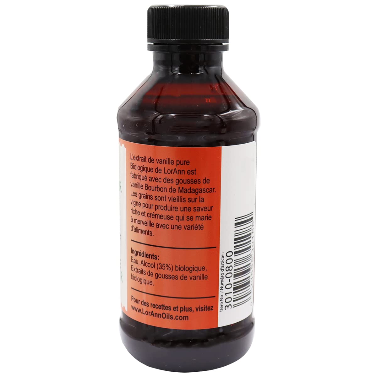LorAnn Organic Madagascar Vanilla Extract 4 ounce bottle