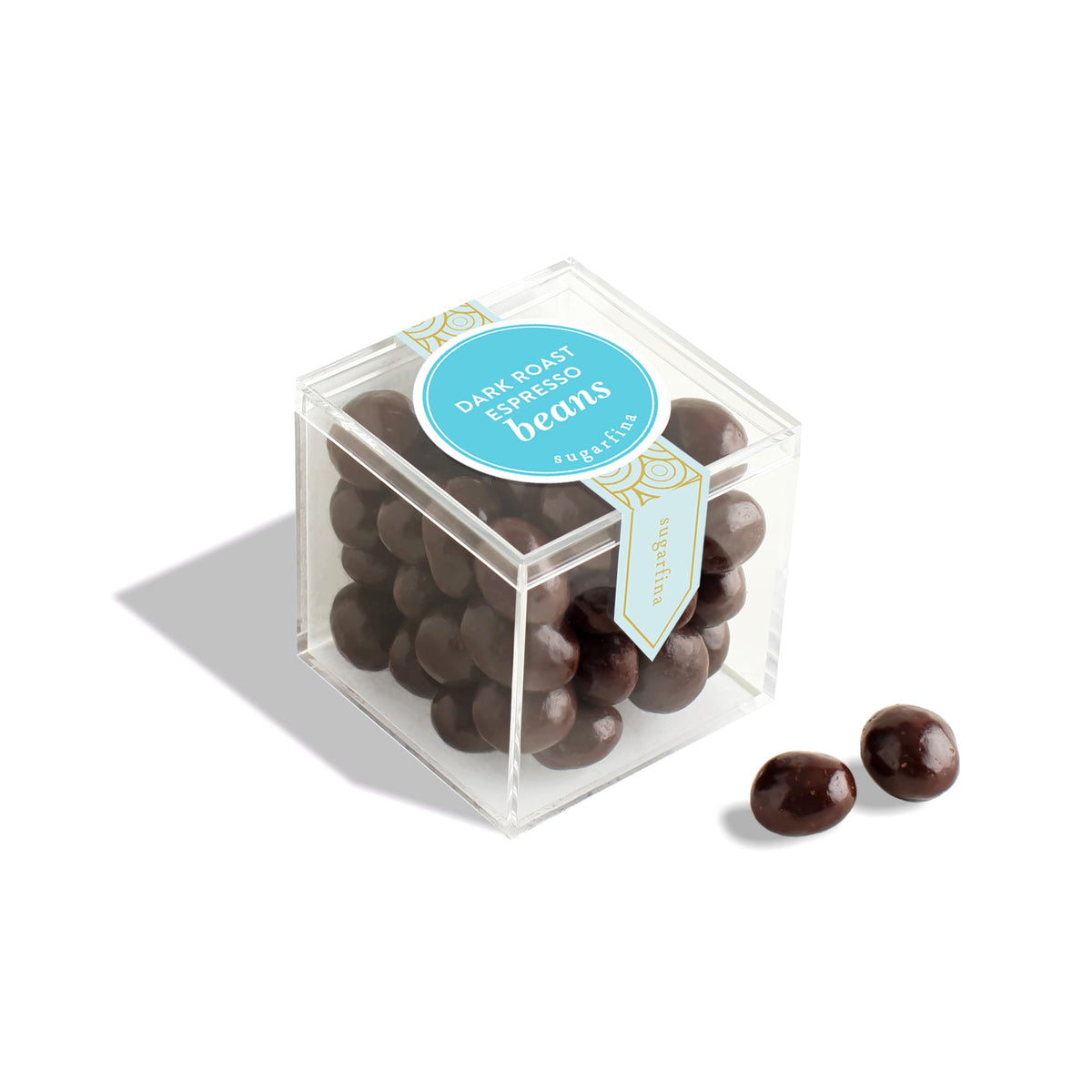 Sugarfina Dark Roast Espresso Beans Small Candy Cube, Chocolate Bites, 2.6 oz, 4 Count