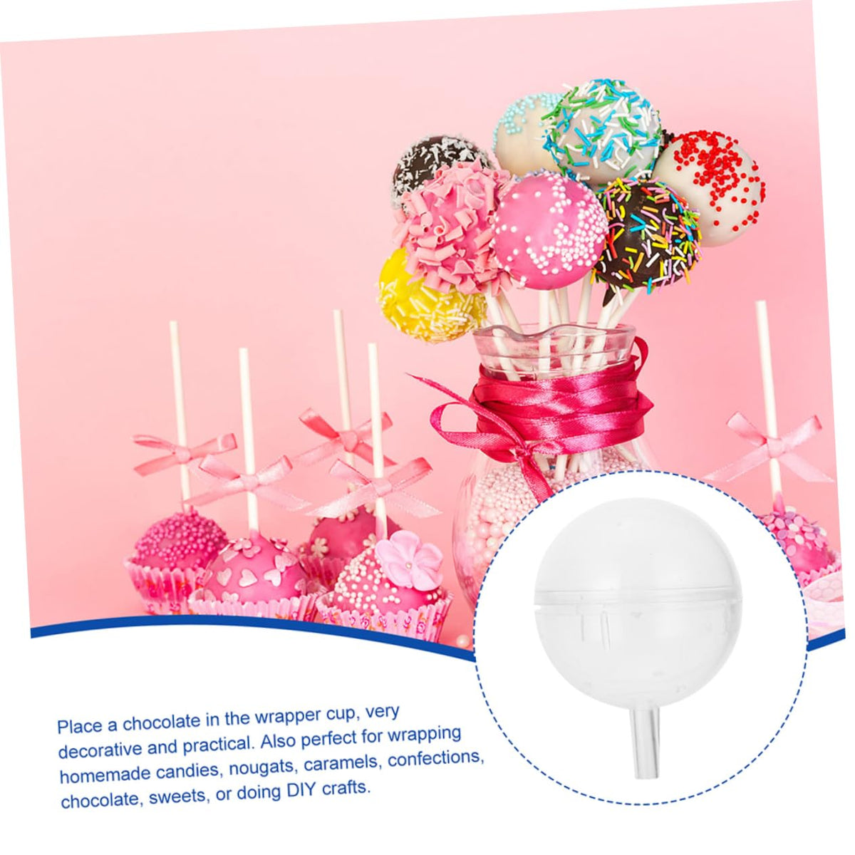 Hoement 50pcs Valentine's Day Chocolate Bouquet Supplies Chocolate Holders for Bouquets for Wrapping and Flower Shop Accessories