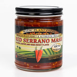 Red Serrano Pepper Mash by Magic Plant, 9 Oz Jar - Fresh Punch of Bold Flavor with an Earthy Semi-Sweet Flavor with Heat - 10K-25K SHUs - Chili Sauce