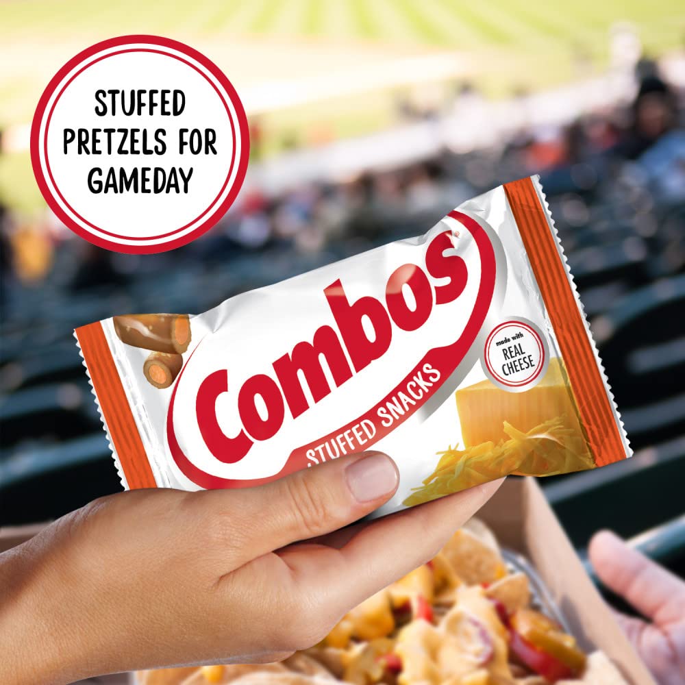 COMBOS Cheddar Cheese and Pretzels Snack Bags 1.8 Ounce, Pack of 18, Baked Pretzel and Cheese Snacks COMBOS Bulk Box