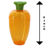 12 Pcs 4” Inches Plastic Empty Carrot Shaped Easter Eggs Fillable, Clear Bright Orange Plastic Carrot Egg for Easter Hunt, Themed Party, Basket