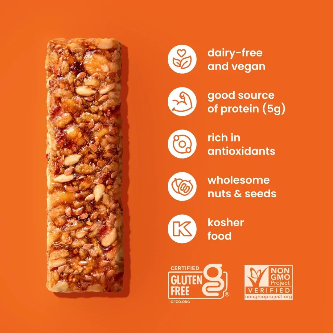 Orchard Bars Non-GMO Fruit & Nut, Cranberry Orange Walnut, 1.4 Oz, 12 Count, Pack of 9