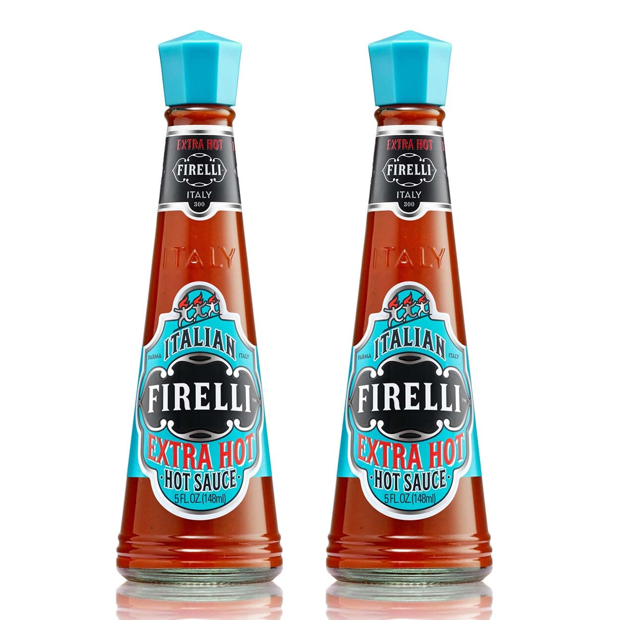 FIRELLI Extra Hot Italian Hot Sauce - 5oz Bottle (Pack of 2)