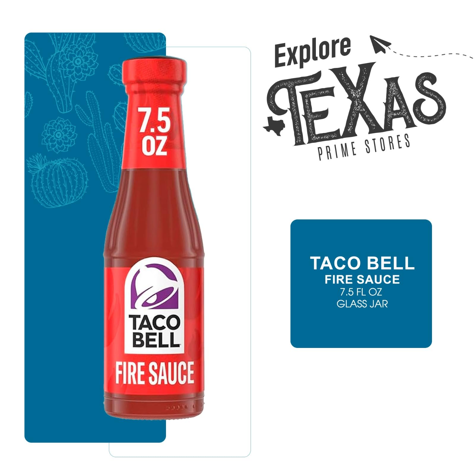 Taco Bell Taco Bell - Lavinia Essentials Bundle: 8-Pack of Fire Sauce, 7.5 oz Glass Bottle + 1 Utility Prop