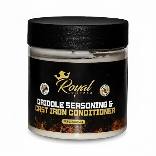 Royal Kitchen Cast Iron & Carbon Steel Seasoning Conditioner 2-IN-1 | Effective For Restoring, Protecting & Conditioning Blackstone Griddle, Cast Iron