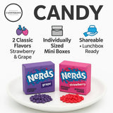Wonka Nerds Gummy Clusters - Grape & Strawberry - 1 lbs Individually Mini Candy Boxes - Valentines & Easter Treat Pack - Classic & Delicious Gummy