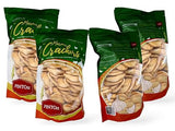 Fresh Wheat Crackers, Round Crunchy Thins, Lightly Salted Baked Snack, Crispy & Ideal for Dips and Charcuterie Boards | PINTON | 7 oz - Pack of 4