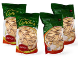 Fresh Wheat Crackers, Round Crunchy Thins, Lightly Salted Baked Snack, Crispy & Ideal for Dips and Charcuterie Boards | PINTON | 7 oz - Pack of 4