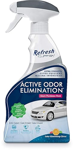 Refresh Your Car! E300863600 Active Odor Elimination 16.2 oz Trigger Spray, Grapefruit