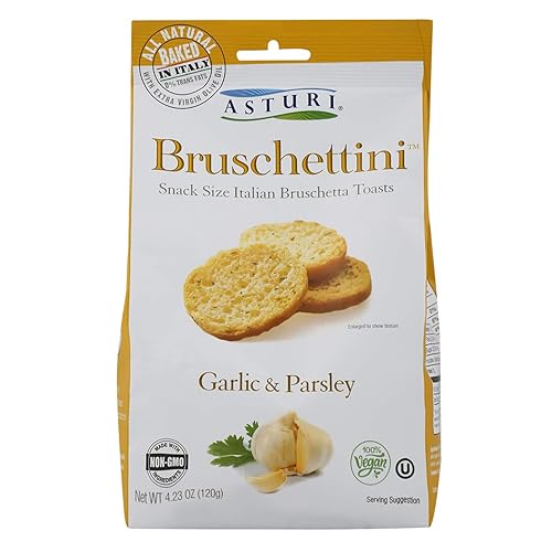 Asturi Bruschettini, Garlic and Parsley, 4.23 Ounce