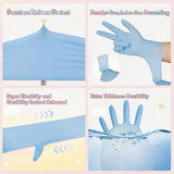 AYUMAT Kids Disposable Gloves for 6-10 Years,Pink Nitrile Gloves Durable and Protective for Painting, Cleaning, Cooking, Gardening (S,100PCS)