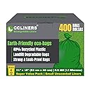 4 Gallon Trash Bag (400 ct.) 15 Liter Green Eco-friendly Garbage Bags Made W/EPI Additive(TDPA-Totally Degradable Plastic Additives) fits 2 Gal 3 Gal