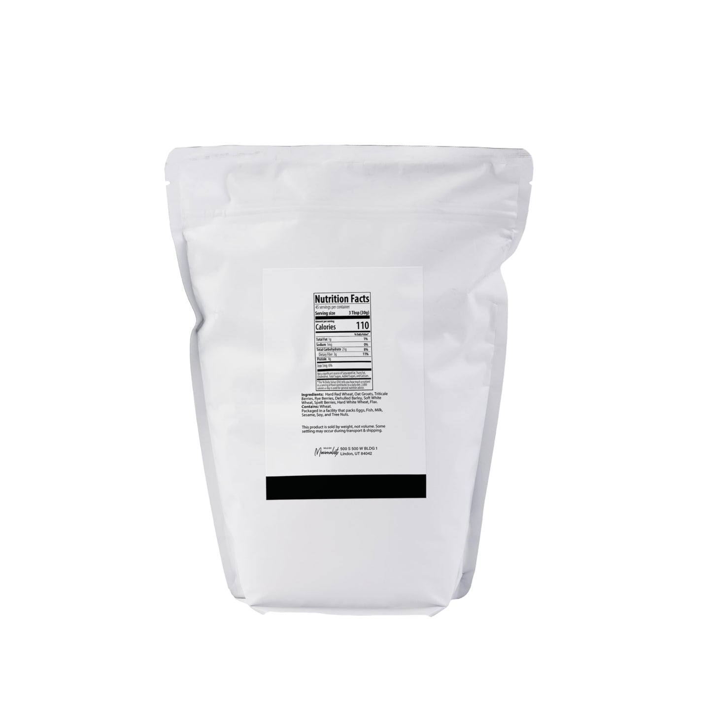 Minimalist 9 Grain Flour, Perfect for Baking and Cooking, Packaged in a Refillable Bag (3 Pound)