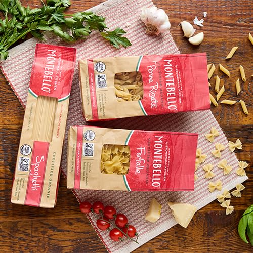 Montebello, Organic Penne Rigate Premium Italian Pasta, 16 oz.