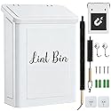rumlick Magnetic Lint Bin for Laundry Room- Wall Mounted Metal Lint Box Holder Trash Can with Dryer Lint Brush, Laundry Room Organization and Storage