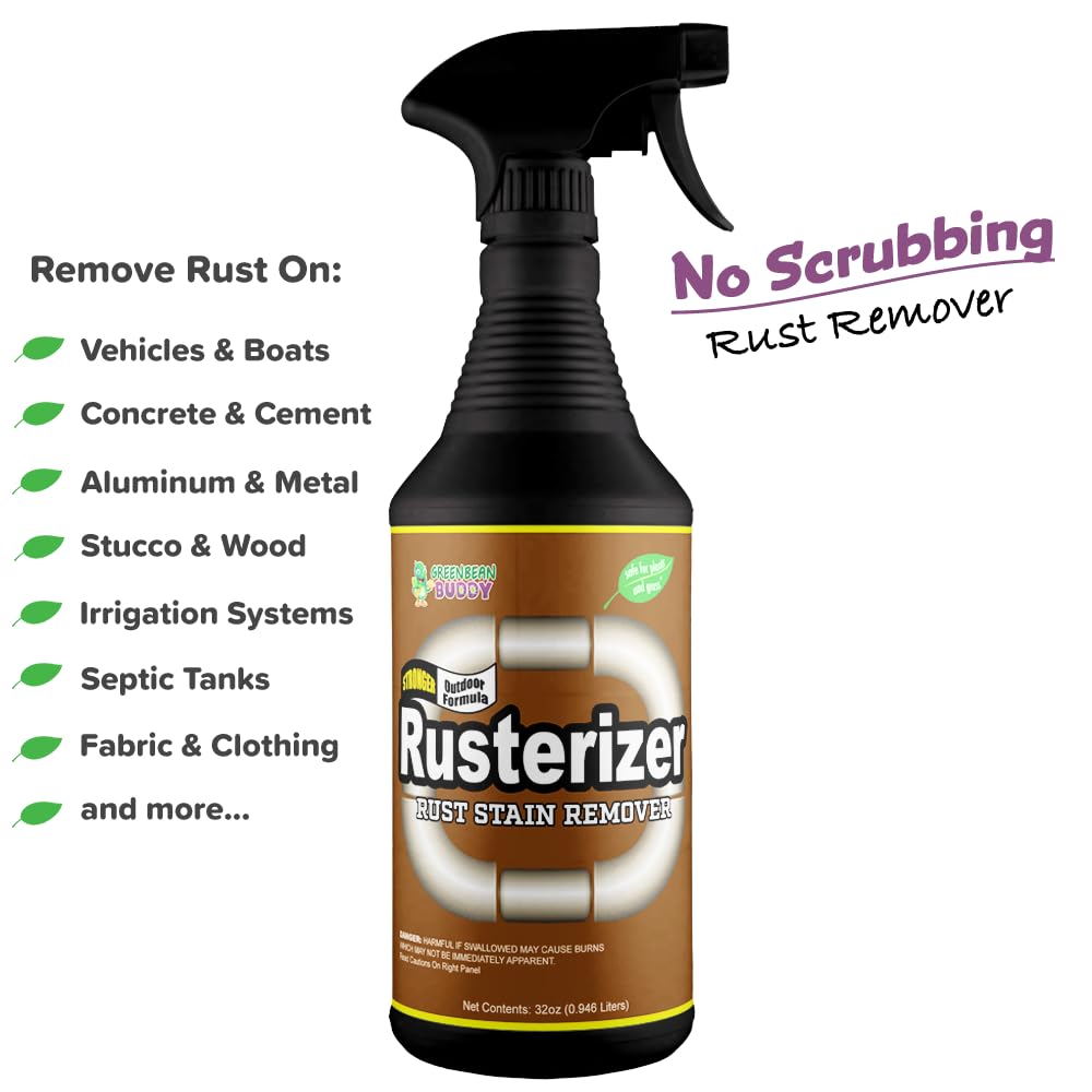 Green Bean Buddy Rusterizer No Scrubbing Rust Remover, 32oz