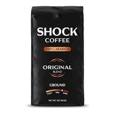 Shock Coffee Ground, The Strongest Caffeinated All-Natural Coffee, Up to 50% more Caffeine. 1 pound