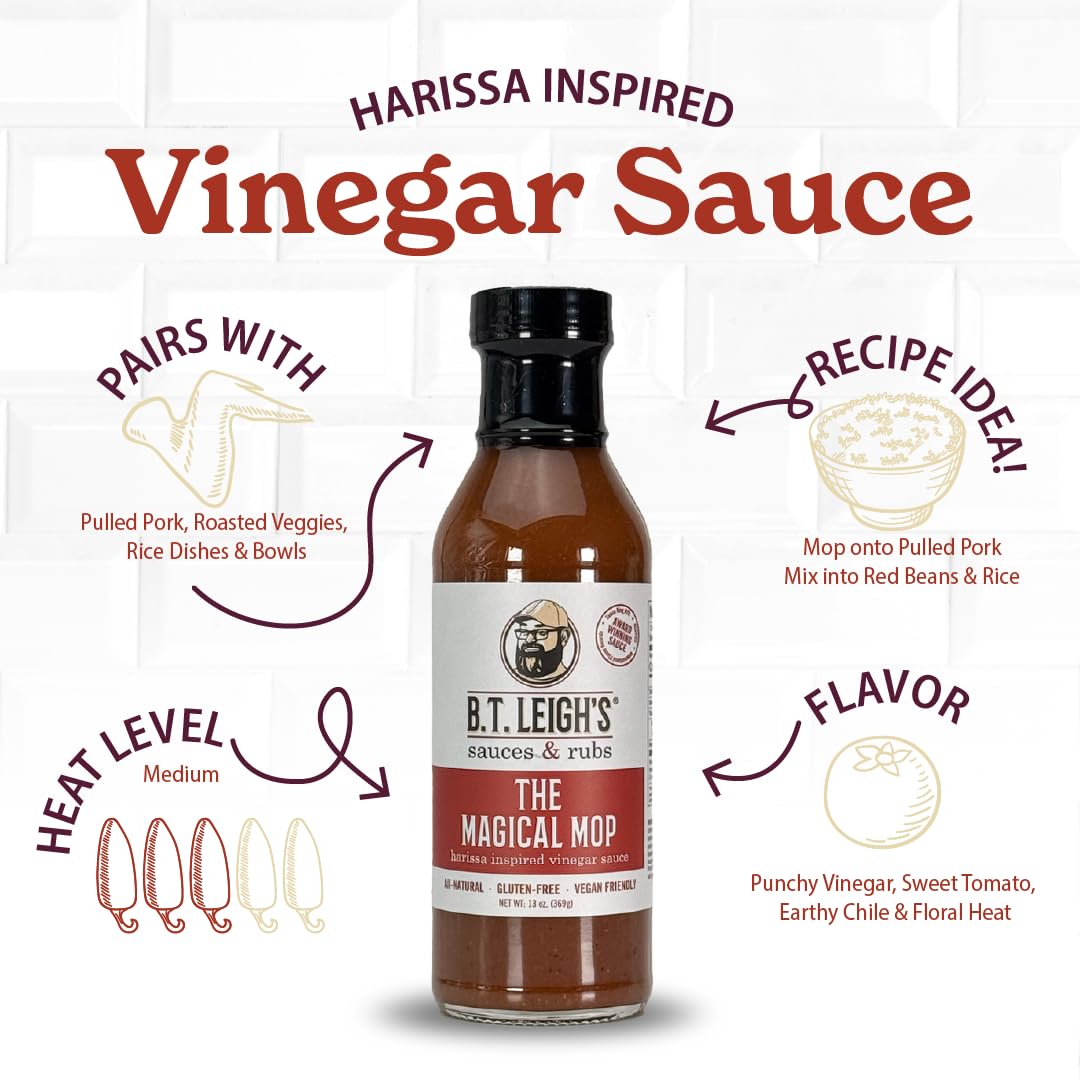 Tangy Harissa Inspired BBQ Sauce | Vegan, Gluten Free Barbecue Sauce | Made in Kentucky | All Natural, No Fillers, Small Batch, Artisan Gourmet BBQ