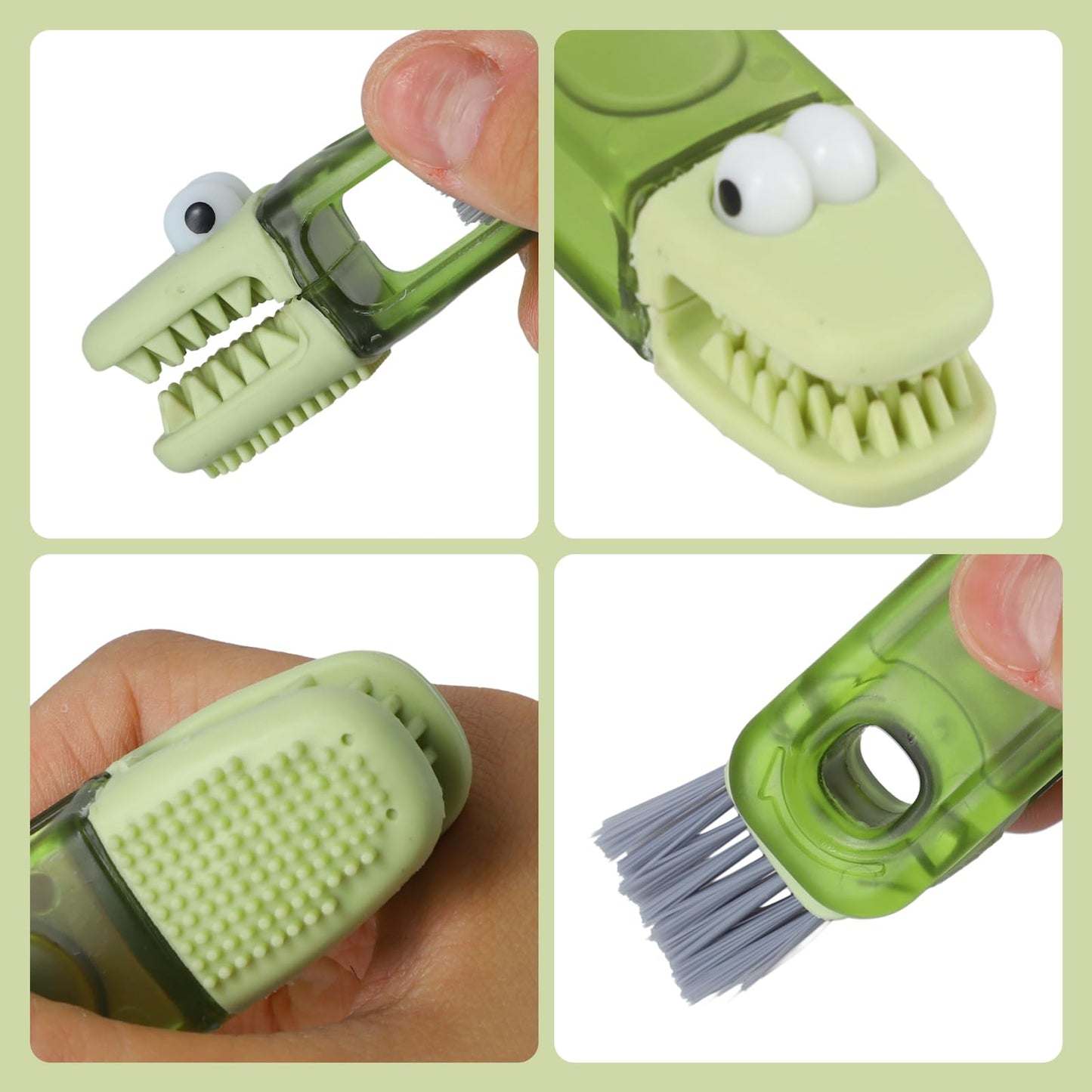 Cup Lid Cleaning Brush 3 PCS,Tumbler Lid Cleaning Brush 4-in-1,Portable,Multifunctional,for Tight Spaces, Sealed Containers,Sippy Cups