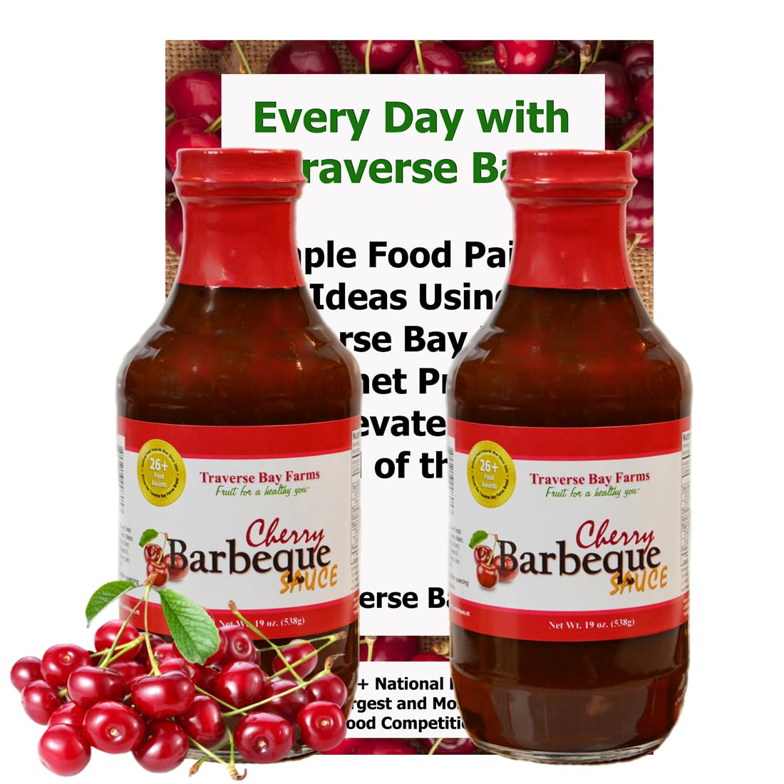 Traverse Bay Farms BBQ Sauce (Combo Kit, 2 Bottles with Book)