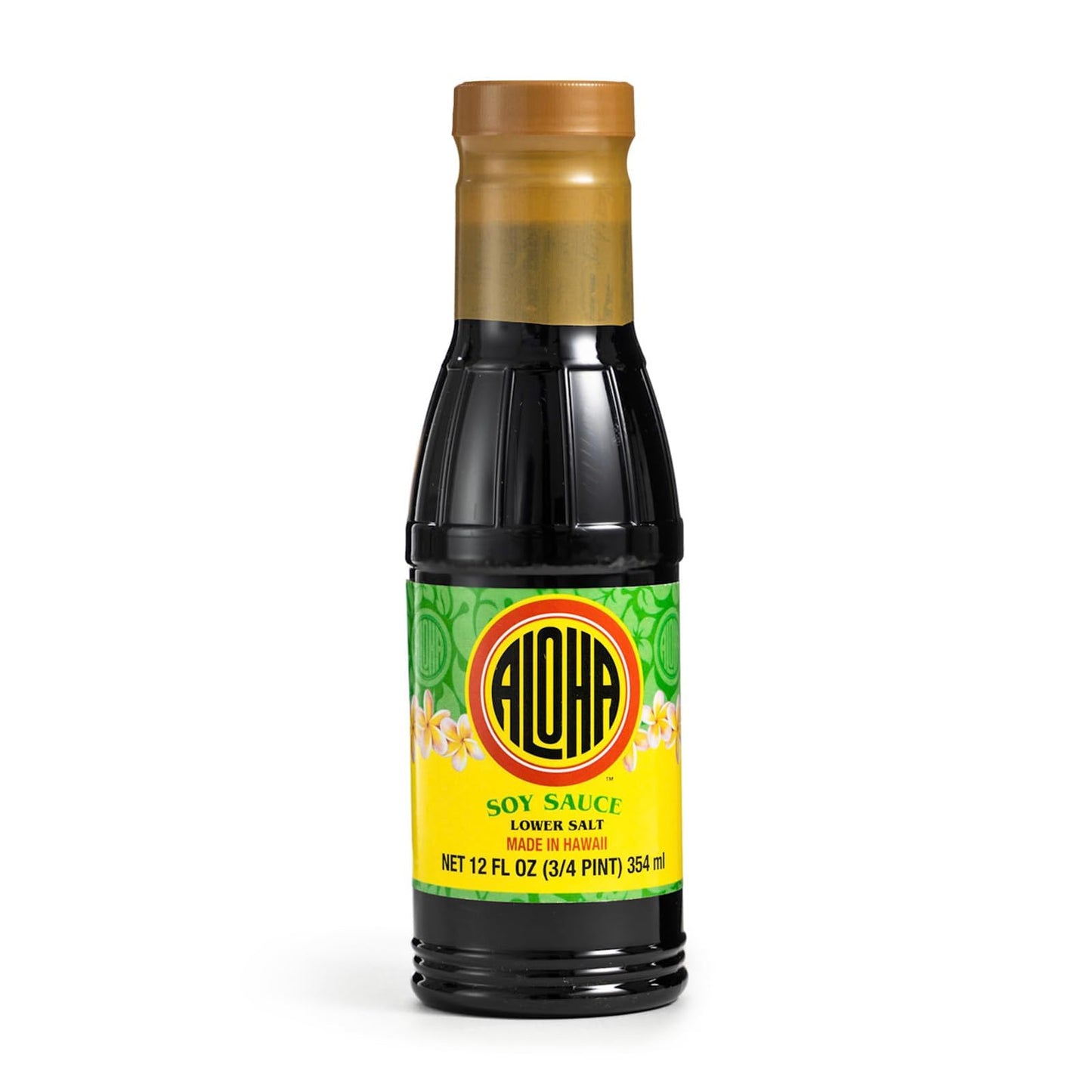 Aloha Shoyu - Lower Salt Soy Sauce with 25% Less Sodium - Versatile and Balanced Shoyu Sauce - Made in Hawaii - 12 oz. Bottle