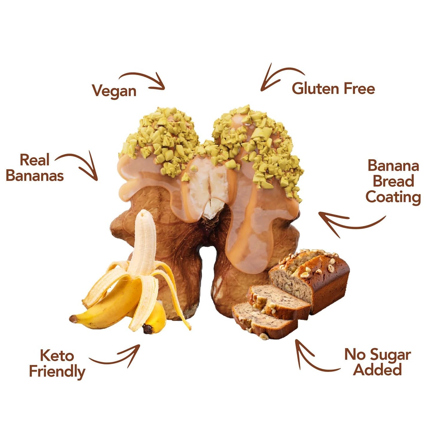 Earthside Farms Banana Bread Walnuts Snack Packs, No Sugar Added Keto Friendly Nuts, Vegan Gluten Free Non GMO Plant Protein Treat, 1oz Individual