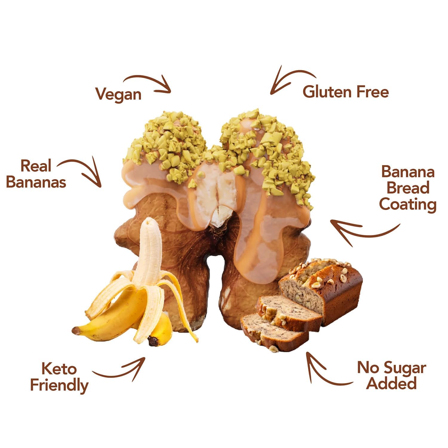 Earthside Farms Banana Bread Walnuts Snack Packs, No Sugar Added Keto Friendly Nuts, Vegan Gluten Free Non GMO Plant Protein Treat, 1oz Individual