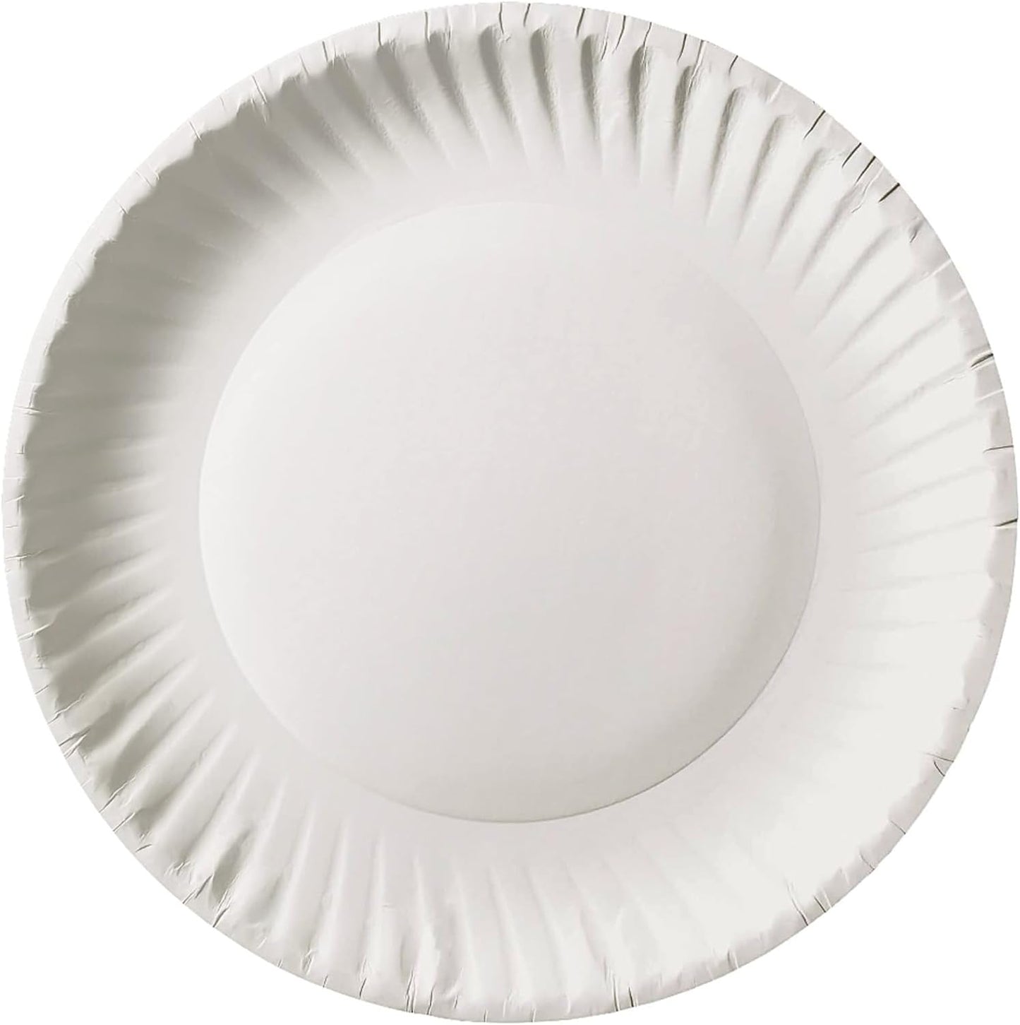 Bluetable 9 Inch Paper Plates Bulk - 1200 Count - Uncoated White 9” Dinner Plate Pizza Plate Decorative Craft Paper Plates Disposable Plates [1200
