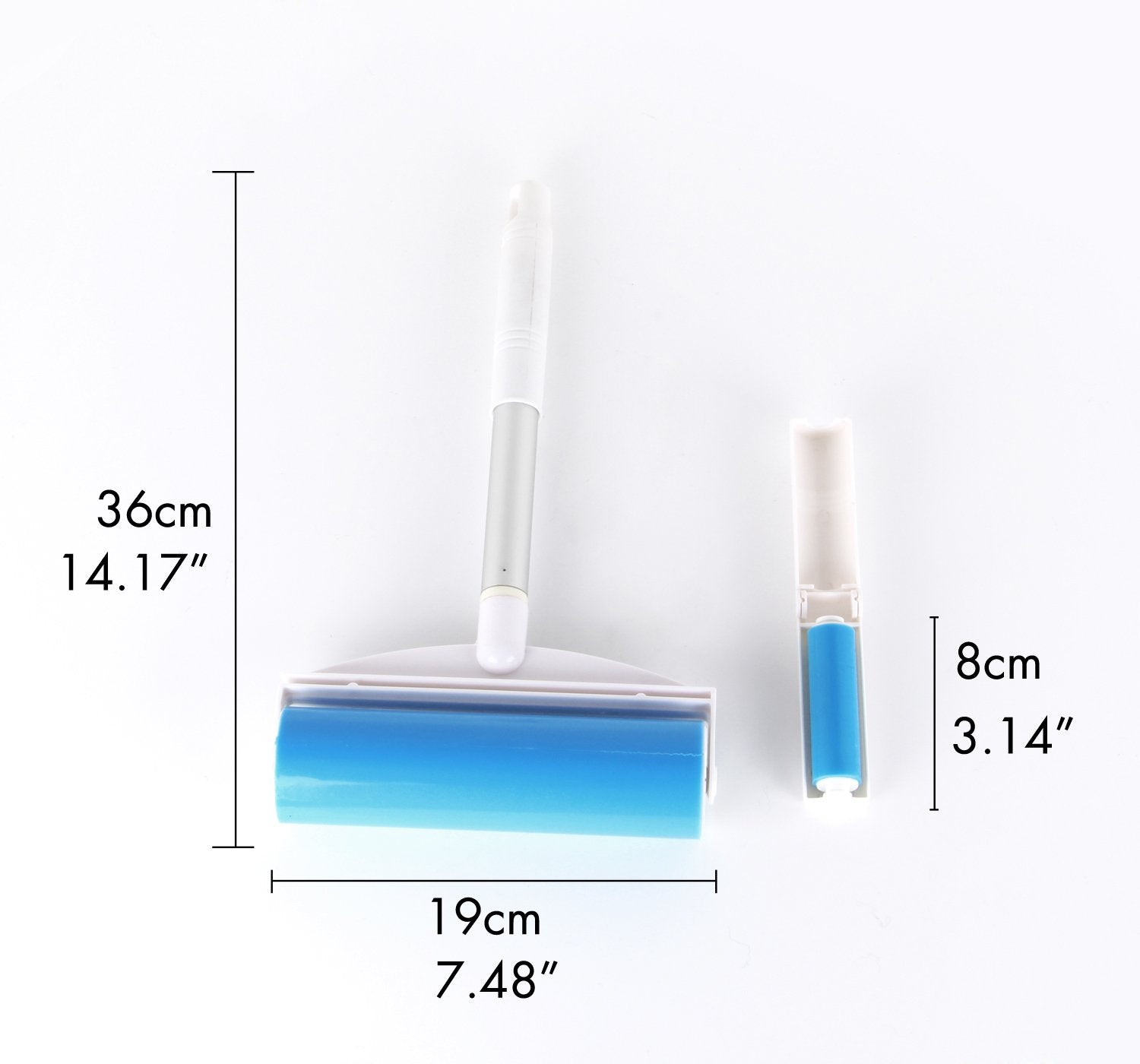 iLifeTech Reusable Lint Roller Dog Cat Hair Remover 8 Inches Wide Large Set