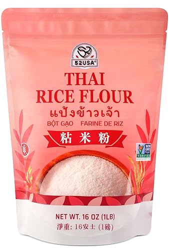 52USA Thai Rice Flour 16 Ounce (Basic), 1 Pound (Pack of 1), Rice Flour for Baking or Cooking, Product of THAILAND, All Natural White Rice Flour