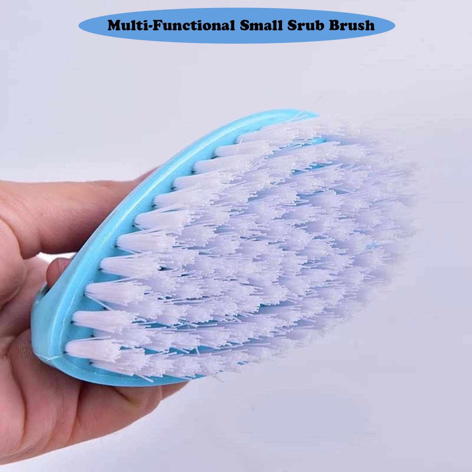 2 Pack Scrubbing Brushes for Cleaning, Heavy Duty Scrub Brush Nylon Stiff Bristles,Scrubber Cleaner Brush