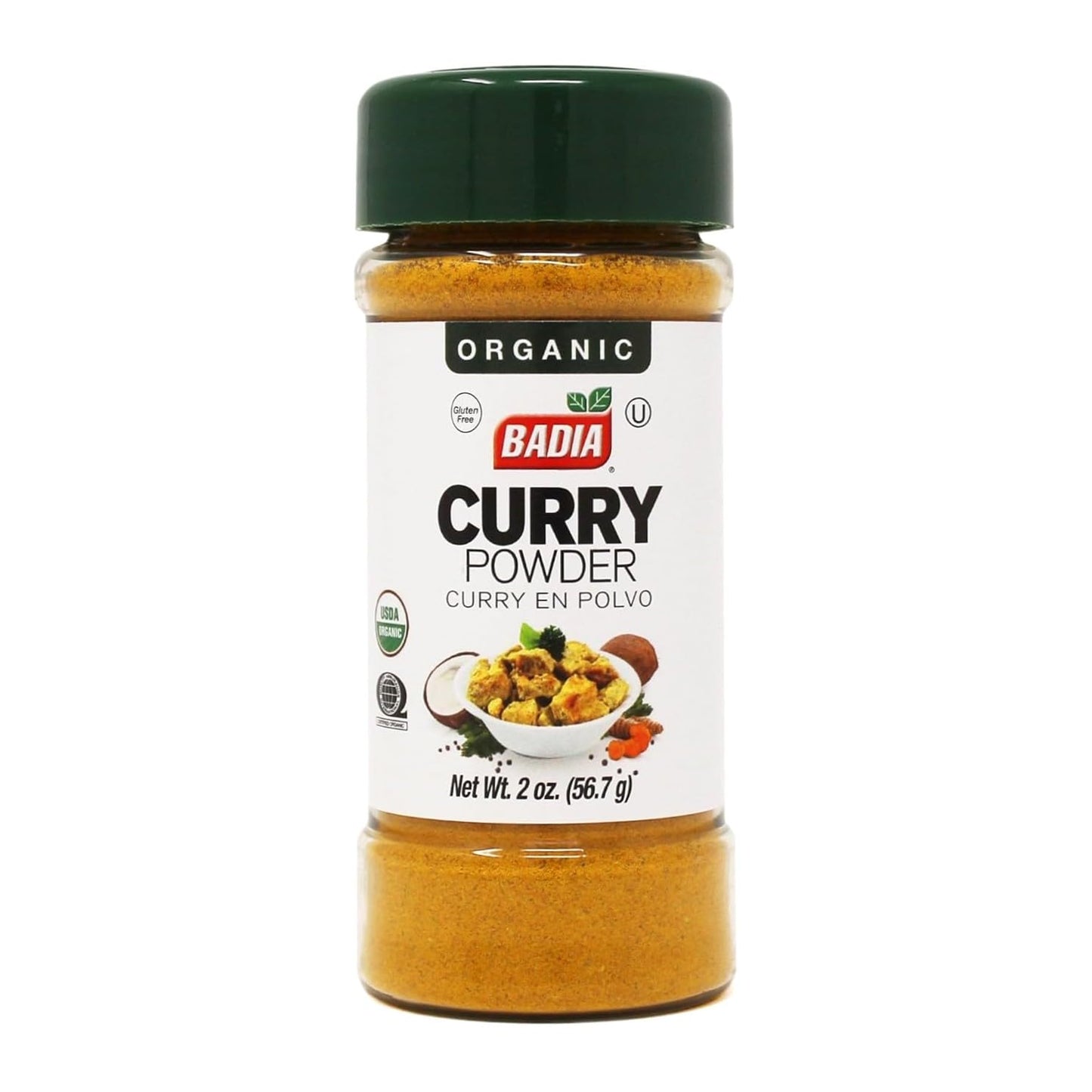 Badia Organic Curry Powder, 2 oz - Aromatic & Flavorful Blend of Spices for Cooking, Seasoning & Marinades