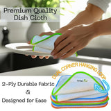 Certain Leaf Kitchen Dish Cloths & Towels - Reusable Double-Layered Rayon derived from Bamboo Cloth, Super Absorbent Fast Drying Non-Scratch Kitchen