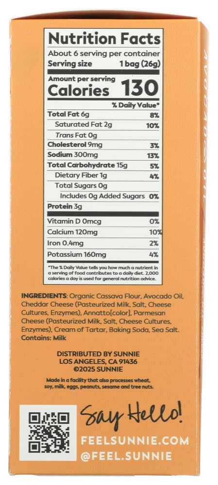 Sunnie, Crackers Cheddar 6Ct Multipack, 0.9 Ounce