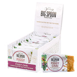 Big Spoon Roasters Figgy Chai Nut Butter Bars - Low Carb, High Protein Bars w/Pea Protein - Vegan Energy Snacks w/Peanut & Almond Butter