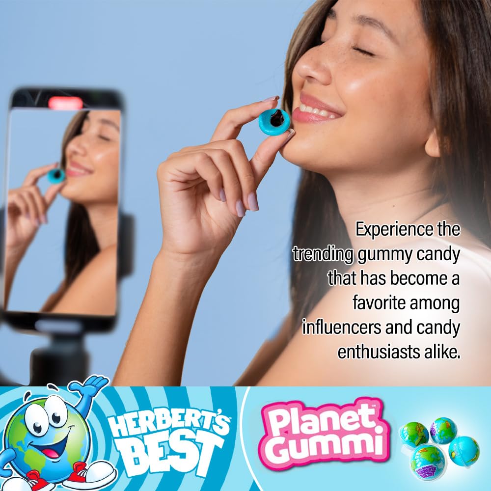 PURA PARCEL Herbert's Best Gummies - Pack of (4) Peg Bags - Viral TikTok Gummy Candy (Planet Gummi)