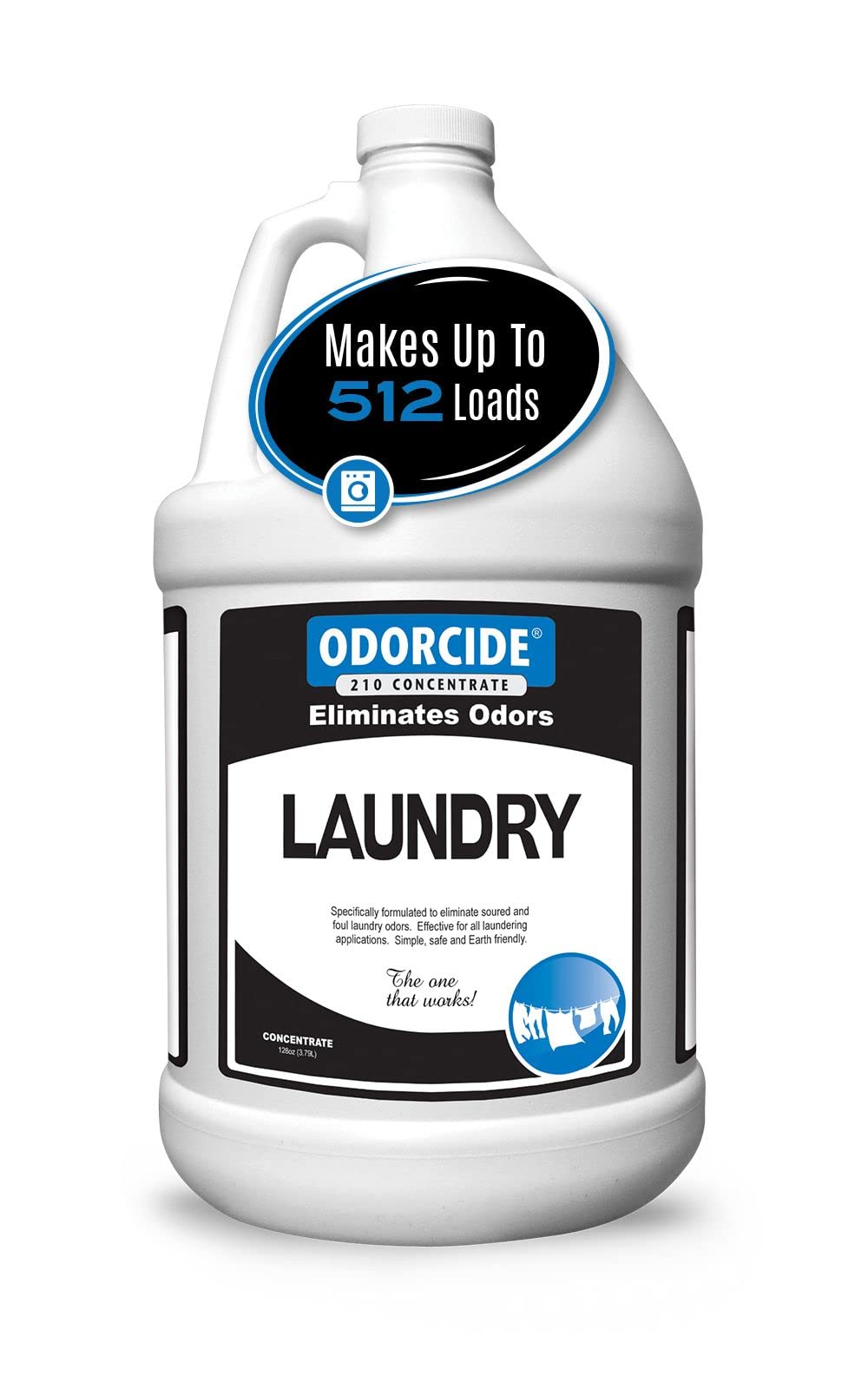 Odorcide - 1 Gallon Concentrated Laundry Odor Eliminator for Strong Odor, All Laundry Uses - Safe, Non-Enzymatic Odor Neutralizer - Laundry Odor