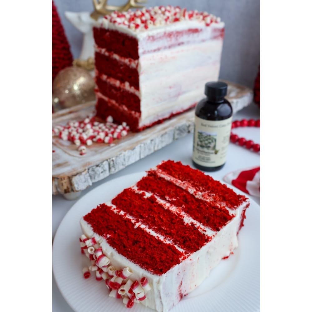 OliveNation Red Velvet Bakery Flavor Emulsion, Water Soluble, Kosher, Gluten Free, Vegan - 4 ounces