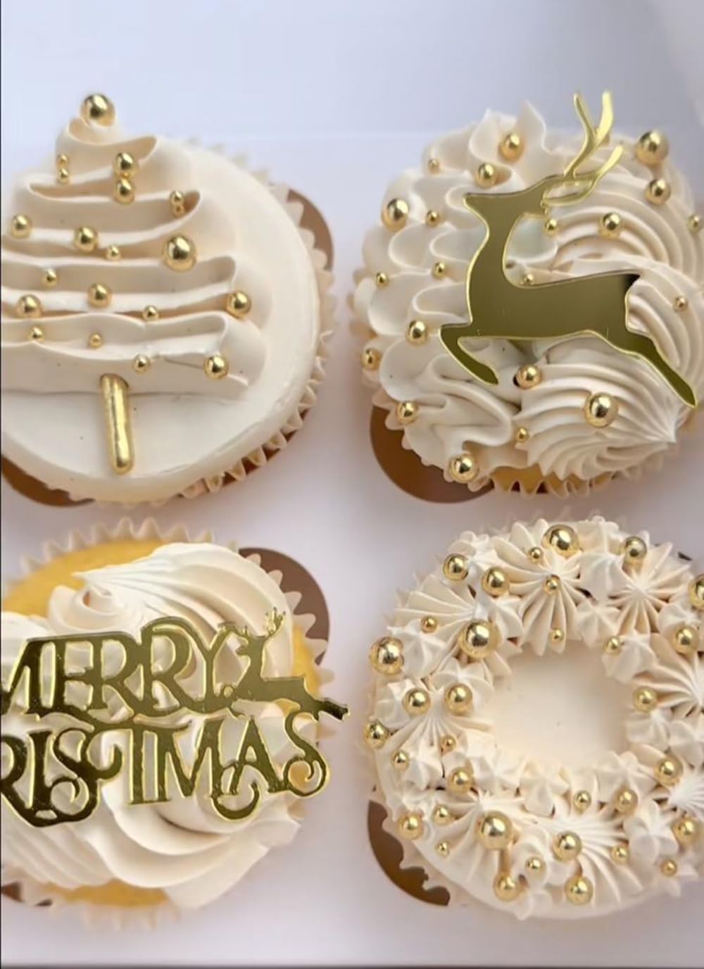 4 in 1 Super Gold Pearl Sugar Sprinkles 6 oz, 4 sizes Candy Pearls Ideal for Baking, Cake and Cupcake Toppers, Cookie Decoration, Ice Cream Topping
