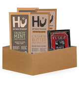2x Hu Chocolate Crunchy Mint 2.1 oz and 2x Cashew Butter Milk Bar 2.1oz Bundle with Claeys Old Fashioned Chocolate Fudge 1.75 oz - Organic Vegan