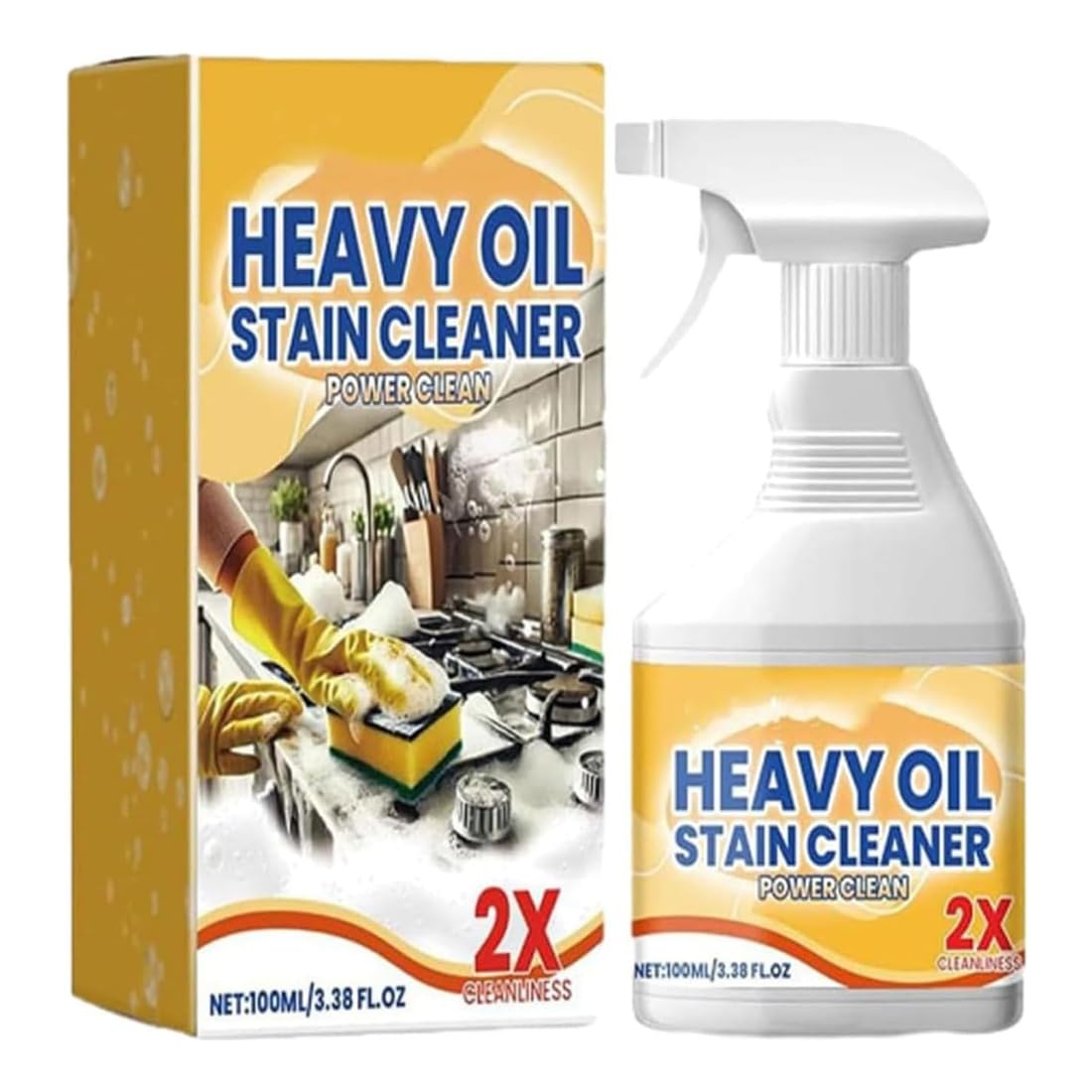 Yiushing Heavy Duty Degreaser Cleaner Spray, All Purpose Cleaning Agent, Powerful Clean Stains Spray (1Pcs)