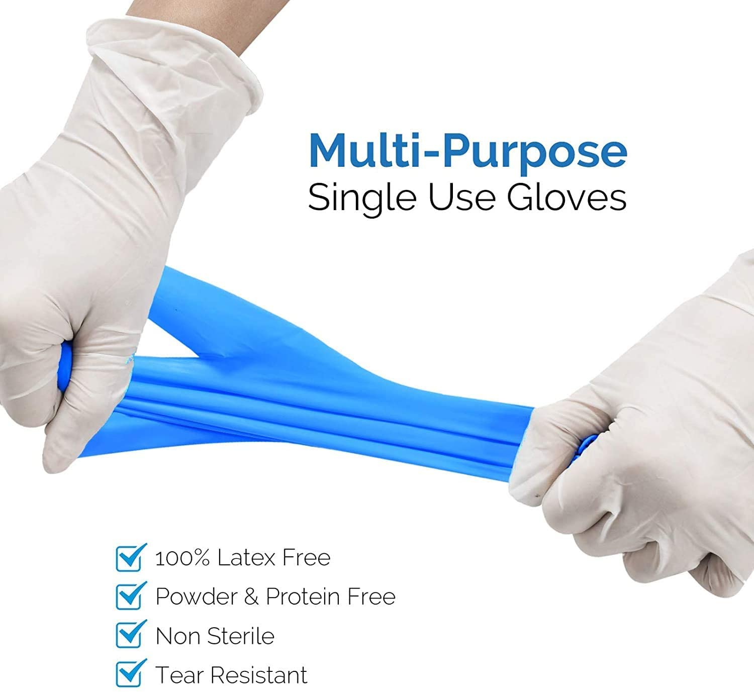Rhino Vinyl Exam Gloves - Latex-Free & Powder-Free - BMPF3002-Medium(Case of 1,000)